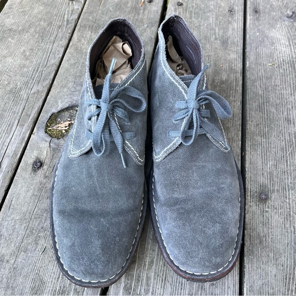 John Varvatos Star USA Gray Suede Lace Up Chukka Boots Sz 10 - Picture 4 of 12